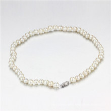 Snh 7-8mm Round Shape AA- Cream Bridal Pearl Necklace